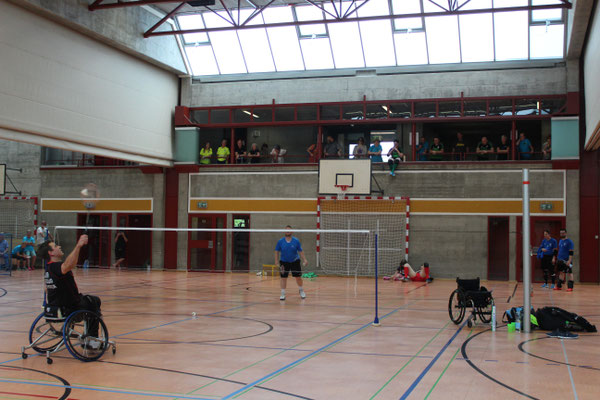 Parabadminton Demospiel mit Marc Elmer