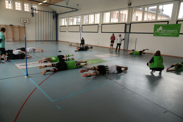 Training der Abwehrposition