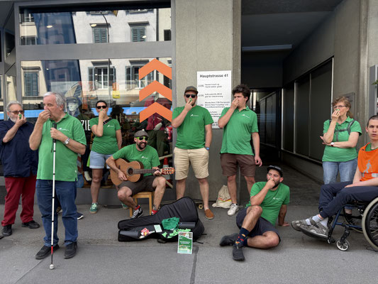 1. Auftritt vor dem Tödisport Glarus