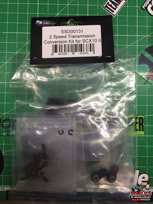 SSD00131, 2 Speed Transmission Conversion Kit for SCX10 II