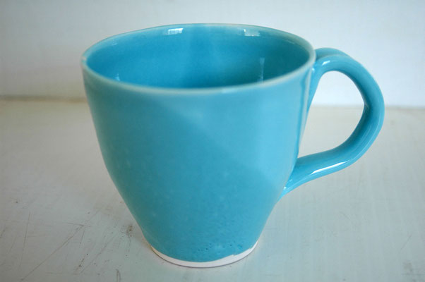 Tazza mug in terraglia bianca - smaltata - cottura 1010°C
