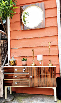 Conjunto mueble + espejo ( Vintage 100% Original )