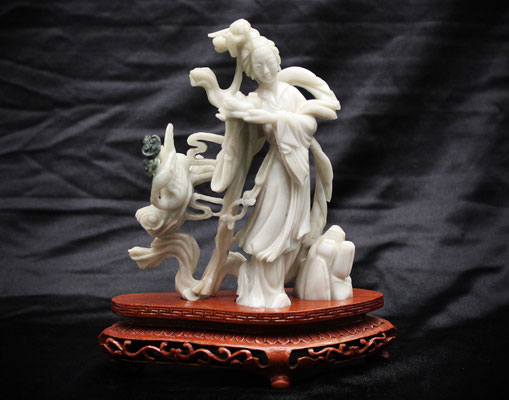 Jade - shousan - dushan figure woman (Kwan Yin - Guan Yin) 圖玉