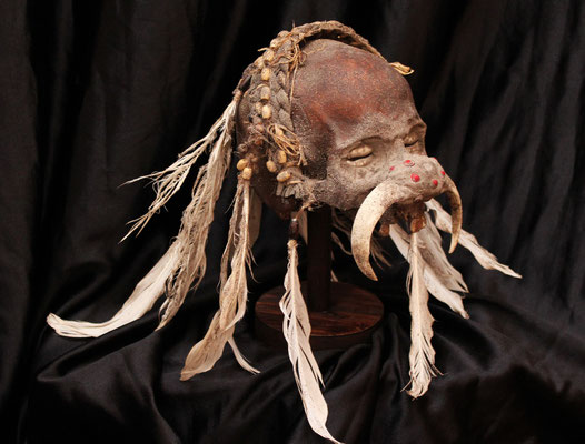 Spectacular Asmat skull (R) Cráneo