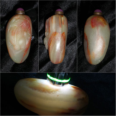 Snuff bottle o tabaquera china (piedra tallada)