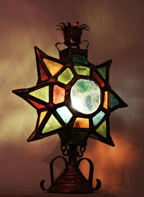 Antigua lámpara de cobre Art Decó / Antique Art Deco Copper Lamp