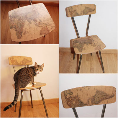 Silla vintage (mapa mundi)