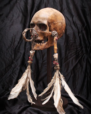 Cráneo - Asmat - Skull (earrings)