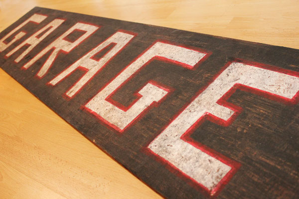 Cartel madera GARAGE wooden sign