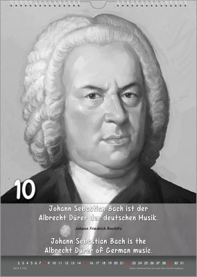 Music Gift Music Calendar / Bach Calendar