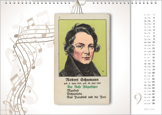33 composers calendars in the Bach shop.