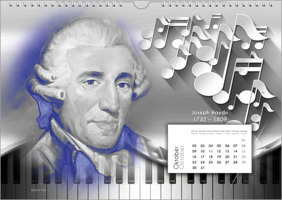 Music gift composers calendar.