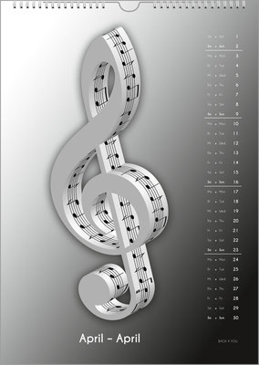 Musik-Kalender sind Musik-Geschenke.