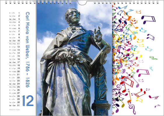 Music gift composers calendar.