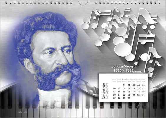 Music gift composers calendar.