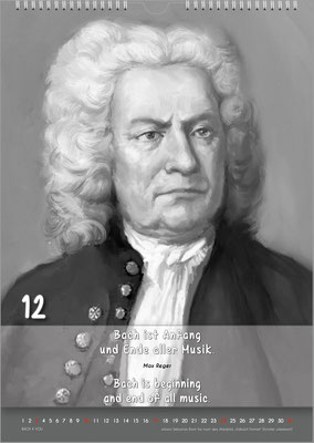 Music Gift Music Calendar / Bach Calendar