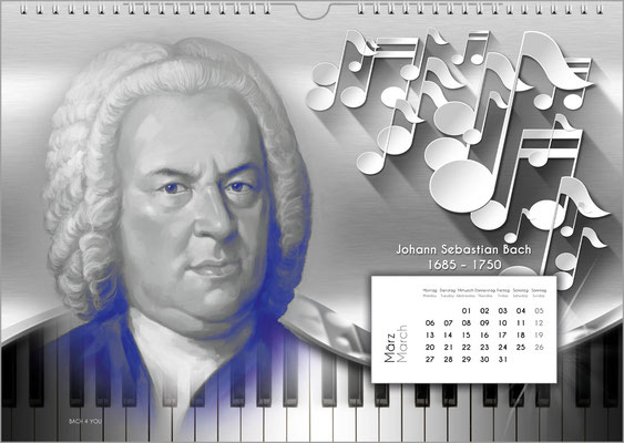 Music gift composers calendar.