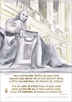 Music Gift Bach Calendar.
