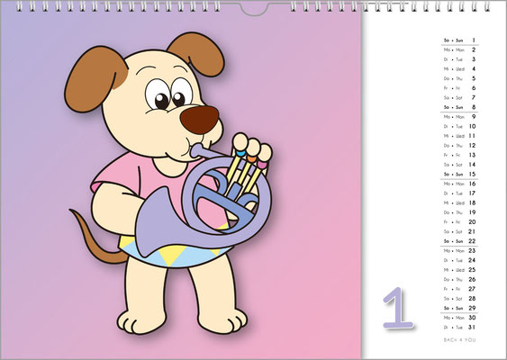 Music calendars for children.