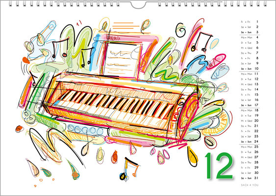 33 Music calendars in the Bach Shop.
