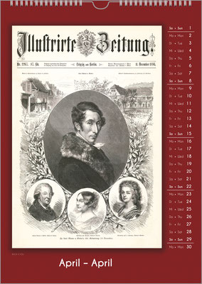 The composers calendar in April.