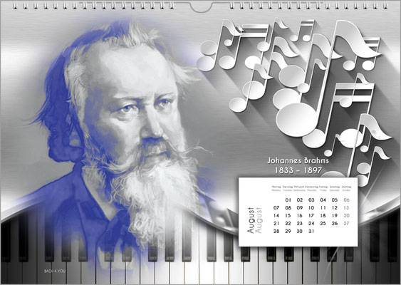 Music gift composers calendar.