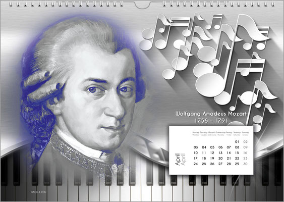 Music gift composers calendar.