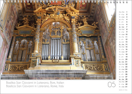 Music gift organ calendar, May.