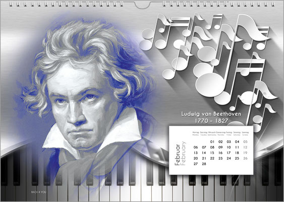 Music gift composers calendar.