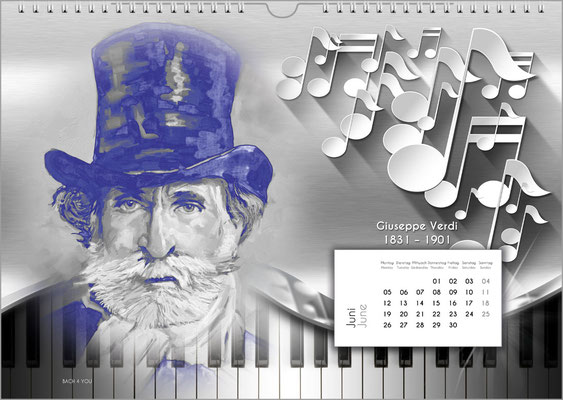 Music gift composers calendar.