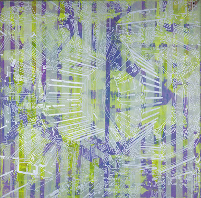 Atlas-07. Técnica mixta sobre tela 80 X 80cm. $190.000.