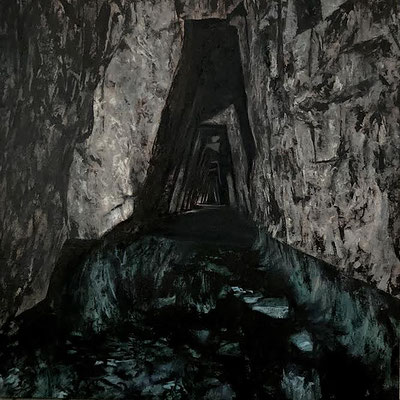  Caverna 04, Oleo sobre tela sin bastidor, 80cm X 80cm, $350.000.