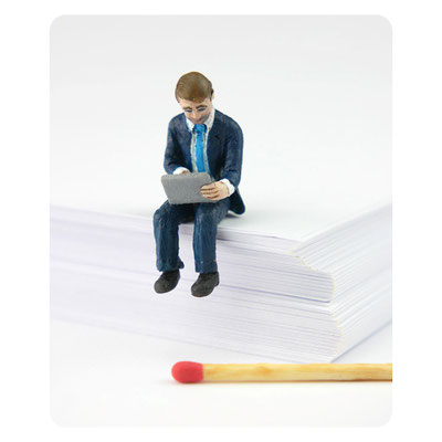 Modellierte Miniatur für Mitarbeiterkommunikation