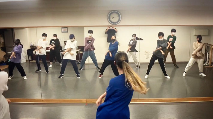 西千葉スタジオ・土曜日20時クラスでレッスン動画撮影♪1人1人が、気持ちの見えるダンスをしてくれました！♪本当にカッコ良かった！！