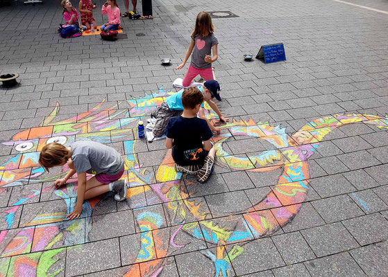  Straßenmalerei Projekt mit Kindern in Witten