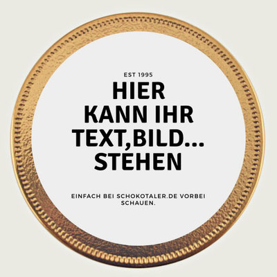 Schokoladentaler mit Sticker individuallisiert