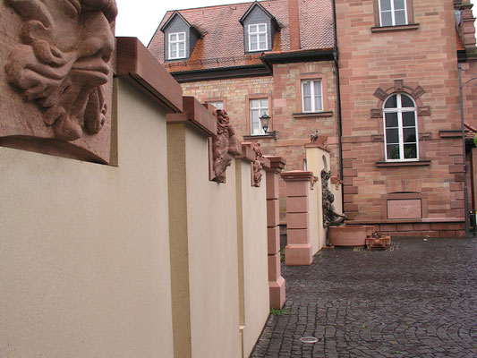 Neidkopfbrunnen Platzgestaltung Markt Großostheim - Bronze, Sandstein, Beton, 2007 bis 2009