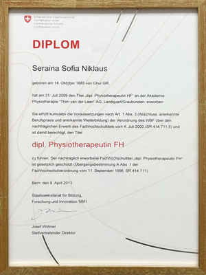 Diplom Seraina Dada