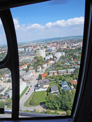 Hubschrauberflug über Korneuburg