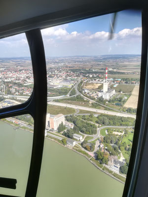 Hubschrauberflug über Korneuburg