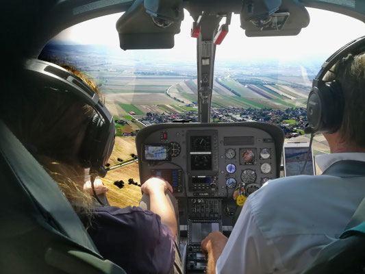Hubschrauberflug über Korneuburg