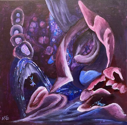 Zungen & Lippen 40 x 40 cm | Dauerleihgabe