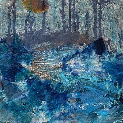Svalbard 4 (Ausschnitt) | 40*40 cm Mixed Media auf Leinwand | 320,- €