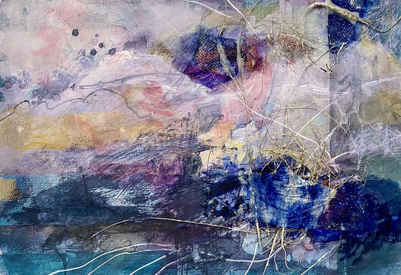 Svalbard 1 | 30*40 cm Mixed Media auf Papier | 175,- € gerahmt mit Passepartout