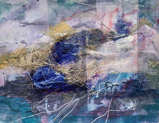Svalbard 2 | 30*40 cm Mixed Media auf Papier | 175,- € gerahmt mit Passepartout