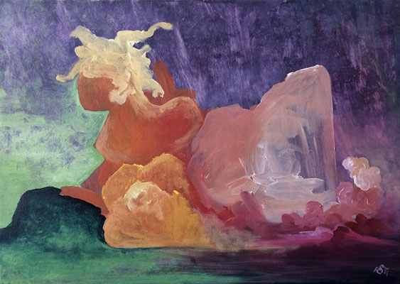 Ablenkung der Badenden | 50 x 70 cm | 360,- €