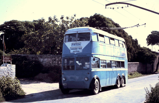 Double Deck Trolley Bus No.86 at Tarragona, Spain 1968