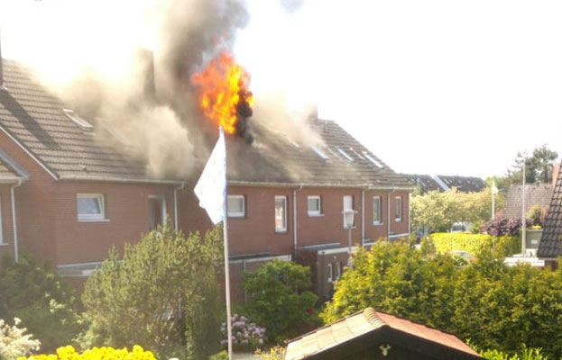 Vollbrand im Dachgeschoß - Quelle: Facebook