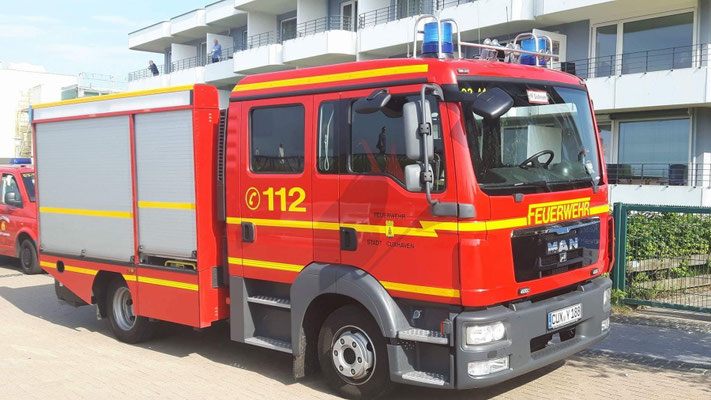  Unser TSF-W in der Duhner Strandstraße © Freiwillige Feuerwehr Cuxhaven-Duhnen