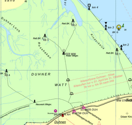 Das Einsatzgebiet vor Döse/Duhnen © FF-Duhnen